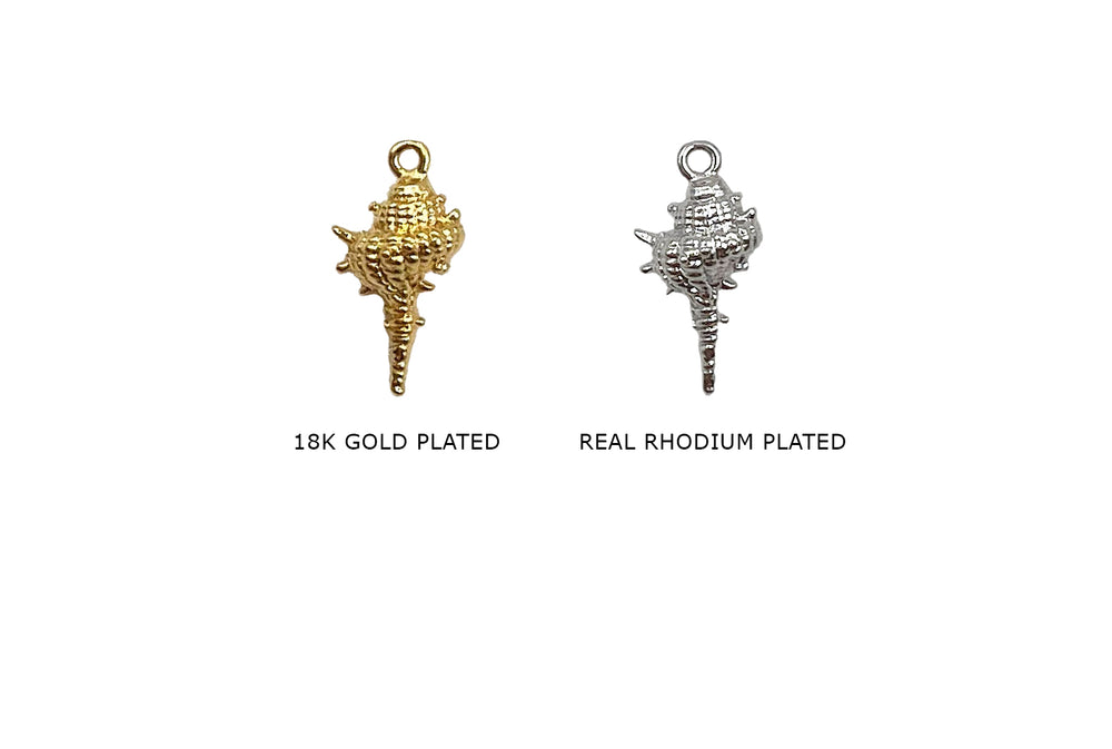 CB2064 18k Gold Plated Conch Shell Charm