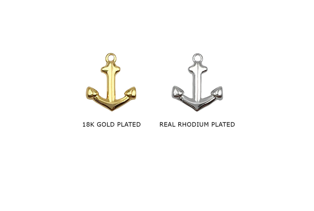 CB2066 18k Gold Plated Anchor Charm 12.8mmx15mm