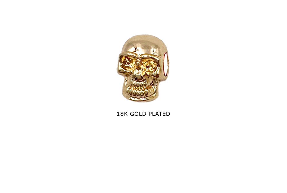 CMF2317  18k Gold Plated Skull Spacer