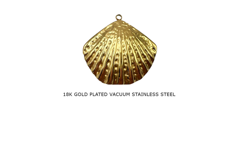 CS1105 Stainless Steel Shell Charm 35mmx36mm
