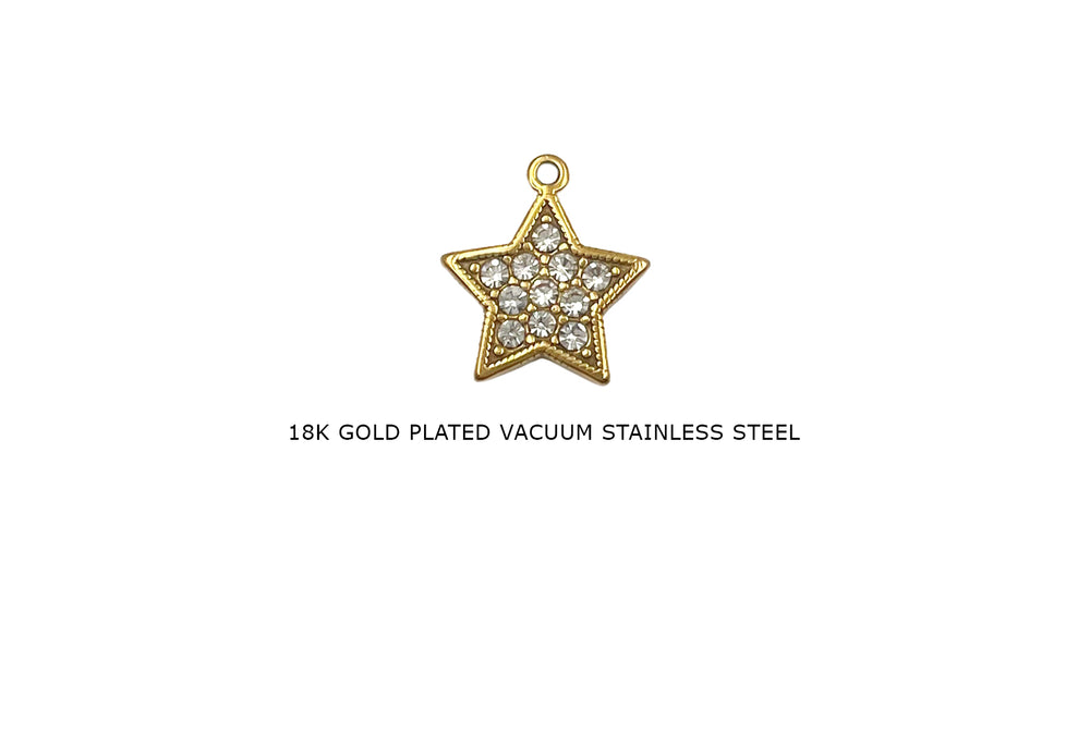 CS1115 Cubic Zirconia Star Charm/Pendant