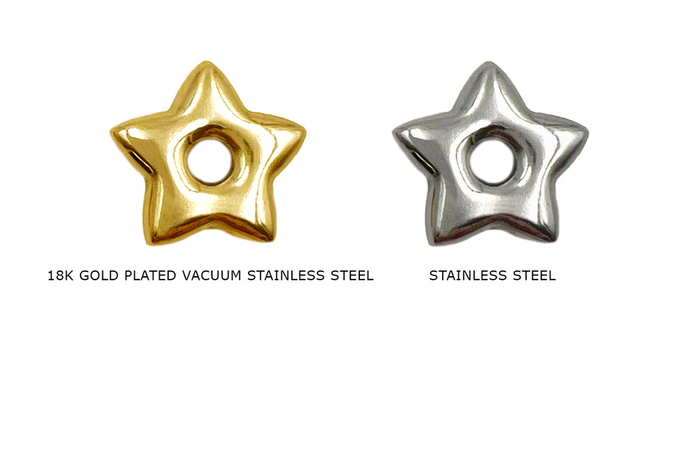 CS1126 Stainless Steel Star Charm 18.6mmx19.4mm
