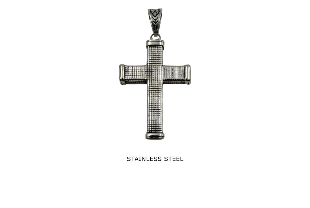 CS1147Z Large Stainless Steel Bold Cross Charm/Pendant 34.5mmx53mm
