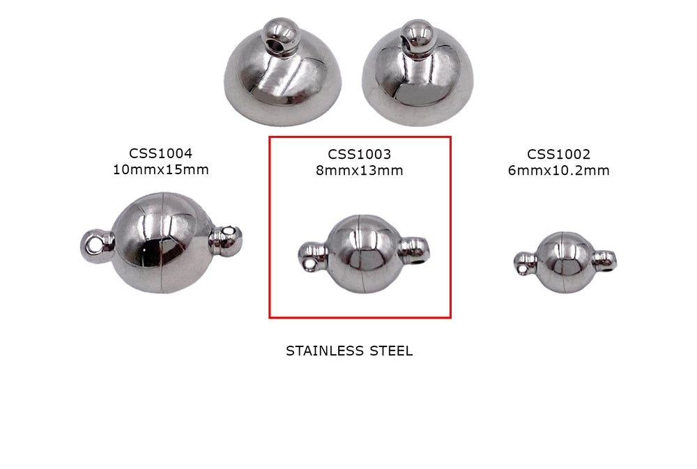 CSS1003 Stainless Steel Magnetic End clasp 8mmx13mm