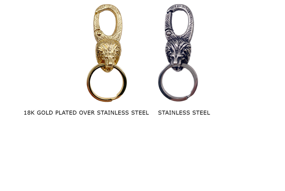 CSS1011 Stainless Steel Lion Head Key Ring Clasp