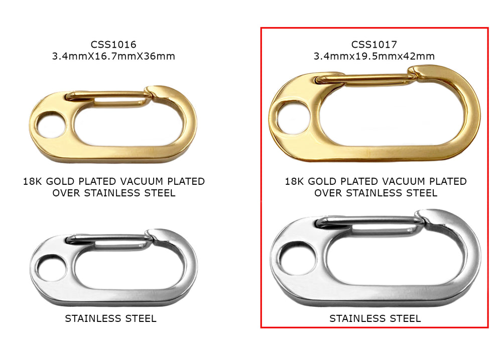 CSS1017V Carabiner Clasp 3.4mm x 19.5mmx42mm