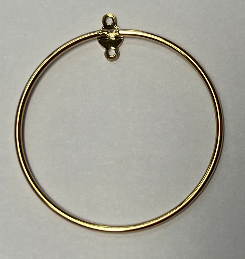 Custom Raw Brass Hoop 42mm x 39mm x 1.5mm EPB1001.GDE