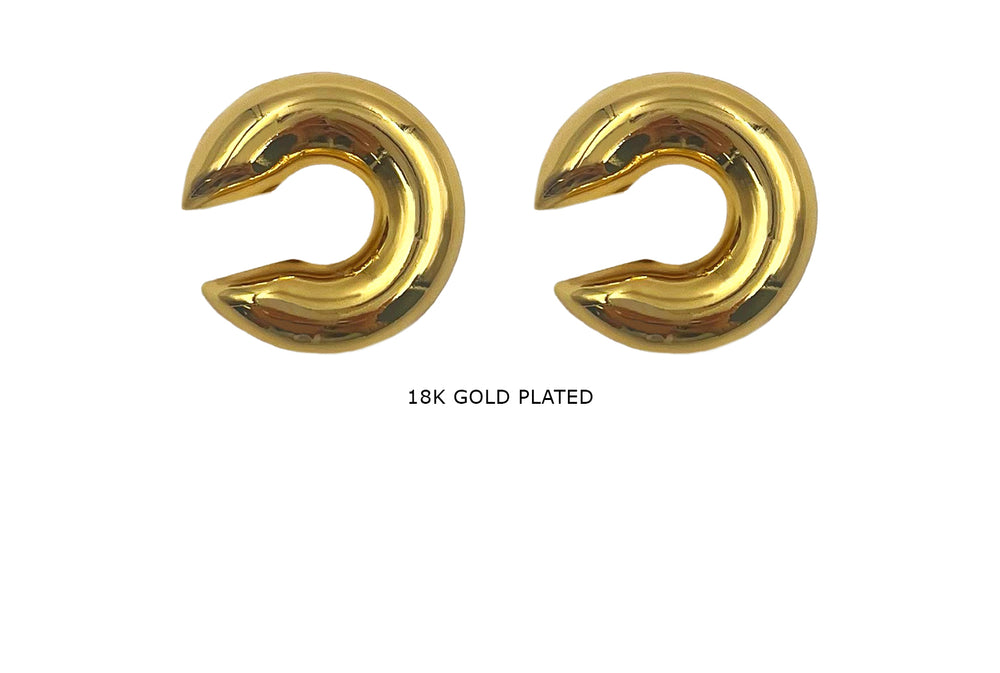 EB2137C 18k Gold Plated Chunky Ear Cuff 25mm