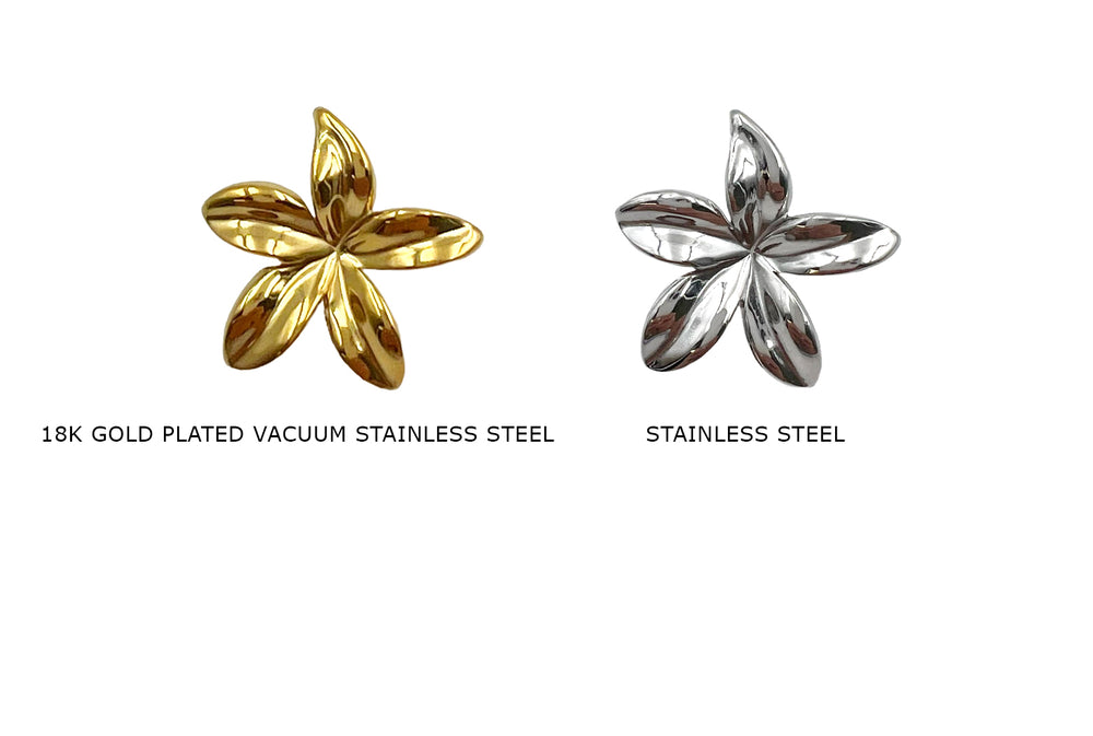 ESS10680 Stainless Steel Flower Earrings 28.7mmx29.5mm