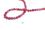 GB1772 Frosted Round Glass Beads 8mm