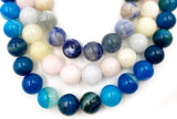 GSA1121 Round Colorful Gemstone Beads10mm
