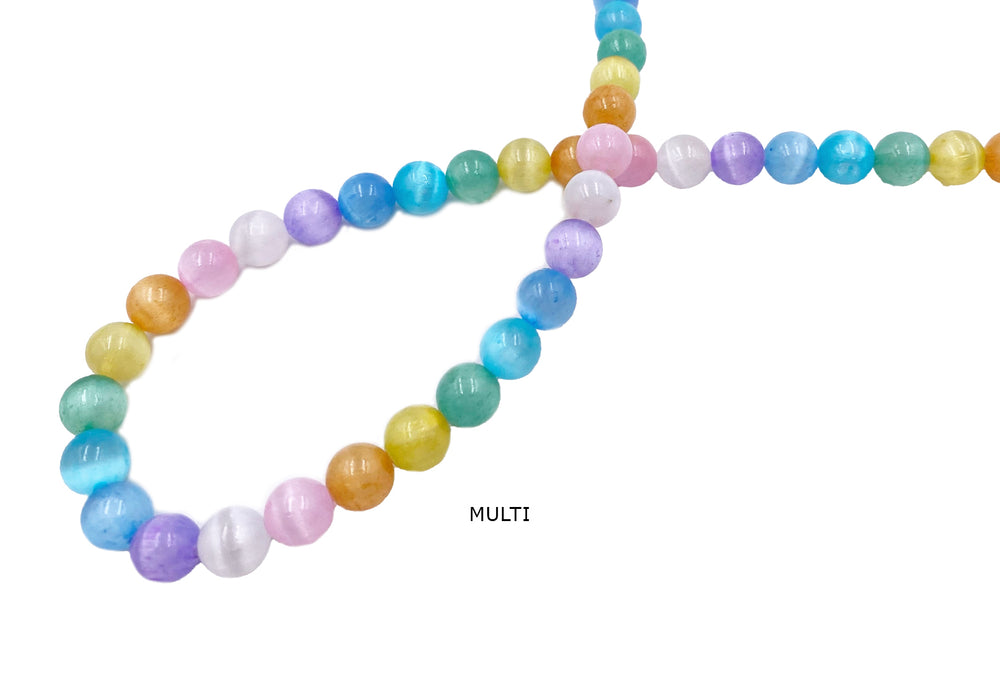 GSA1122  Multi Color Round 8mm Gypsum Beads