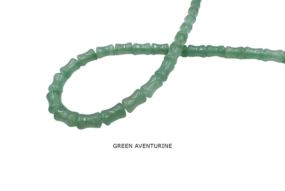 GSA1125 Green Aventurine Cylinder Tube Gemstone Beads - Spacer 8mmx12mm