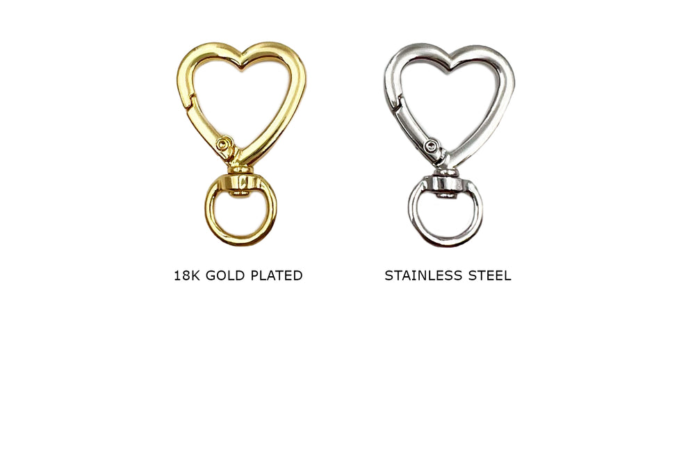 KR1040 Swivel Heart Key Ring Clasp 41mm