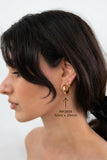 MP3809H  Hinged Back Hollow Brass Earring Hoops 5x20mm