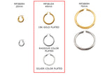 MP3810H Hinged Back Hollow Brass Earring Hoops 5x45mm