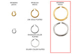 MP3869H Hinged Back Hollow Brass Earring Hoops 70mm