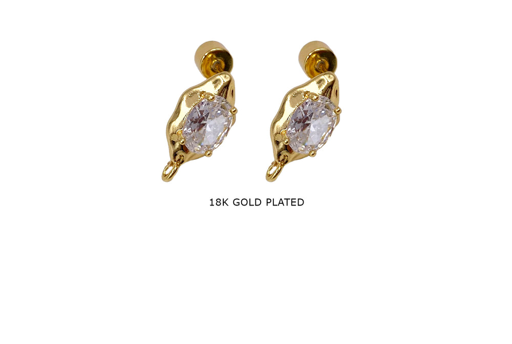 MP4273 Cubic Zirconia Earring With Loop