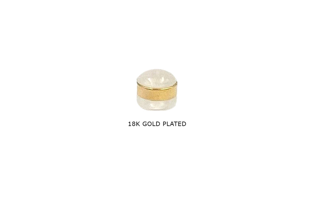 MP4286 Earring Back With 18k Gold Plated Lining 6.5mm