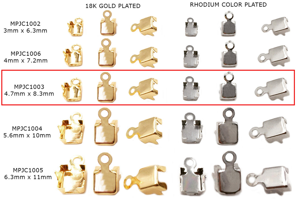Foldover Cup Chain For Rhinestone Chains and Cubic Zirconia Chains
