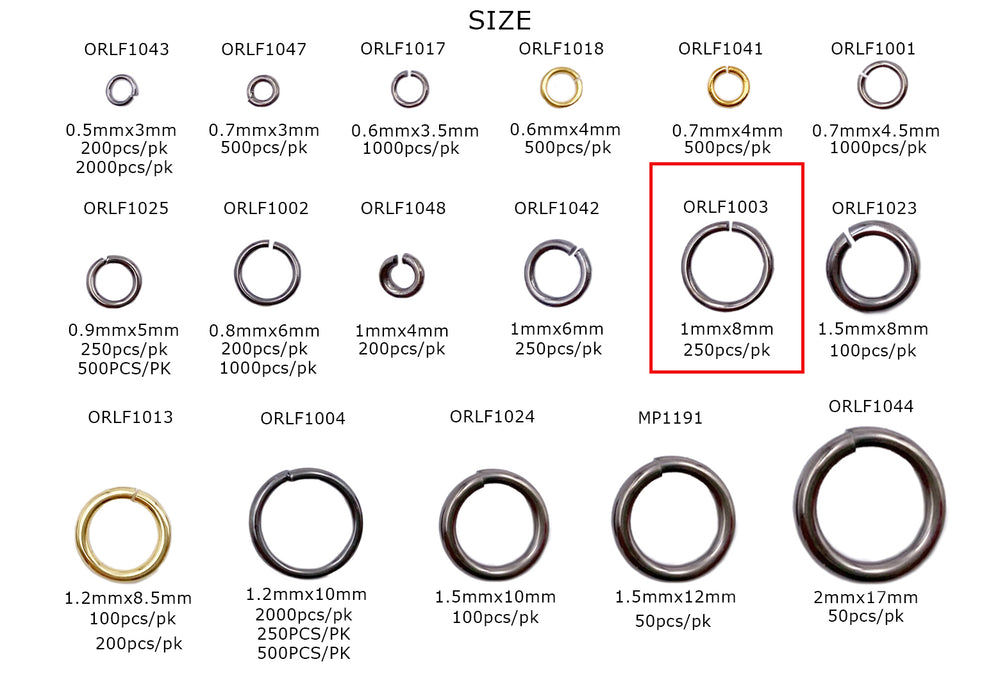 ORLF1003 1mm X 8mm O-Ring