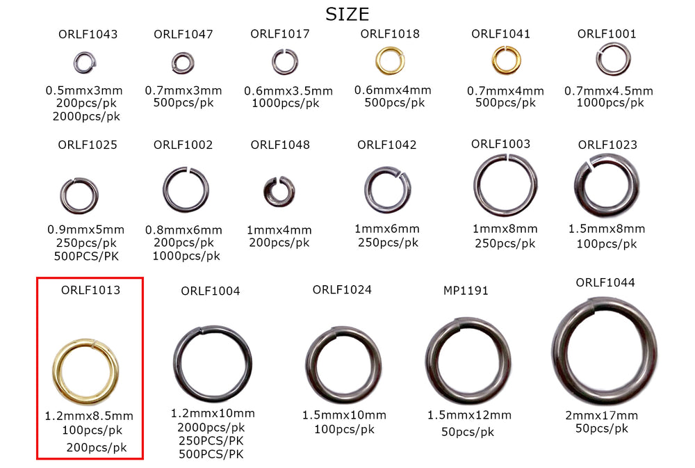 ORLF1013 1.2mm X 8.5mm O-Ring