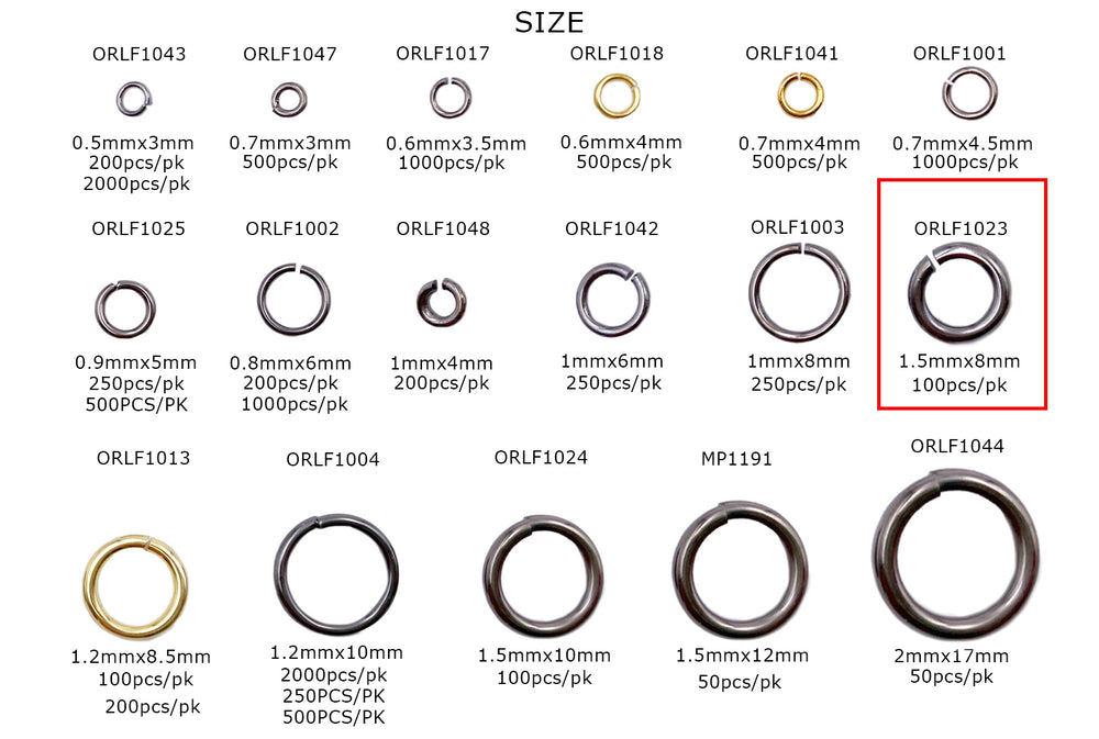 ORLF1023 1.5mm X 8mm O-Ring