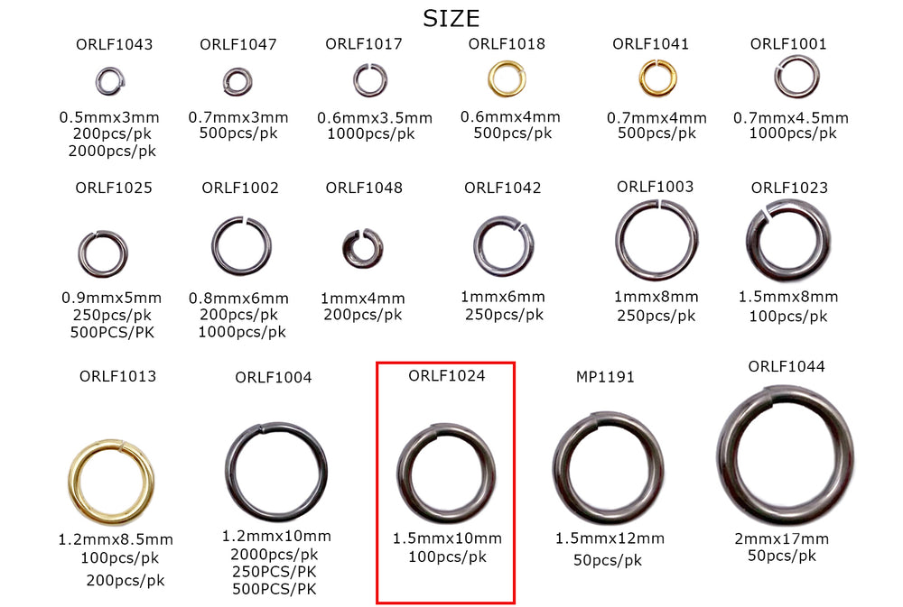ORLF1024 1.5mm X 10mm O-Ring