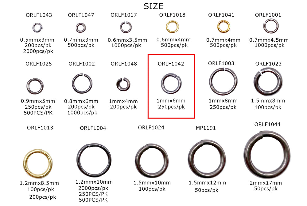 ORLF1042 1mm x 6mm O-Ring