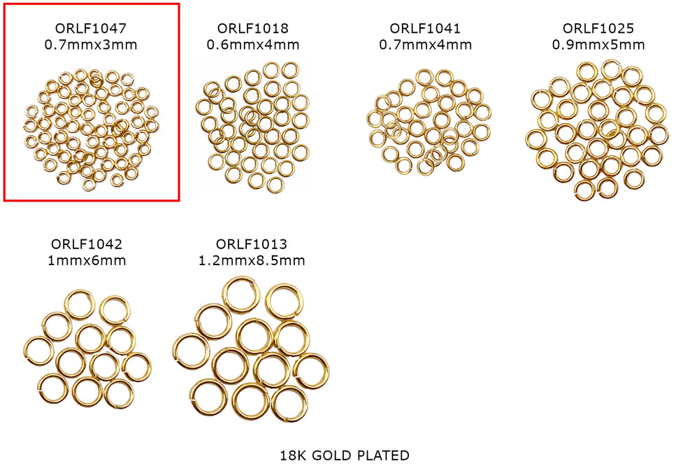 ORLF1047  0.7mm X 3mm O-Ring CHOOSE COLOR BELOW