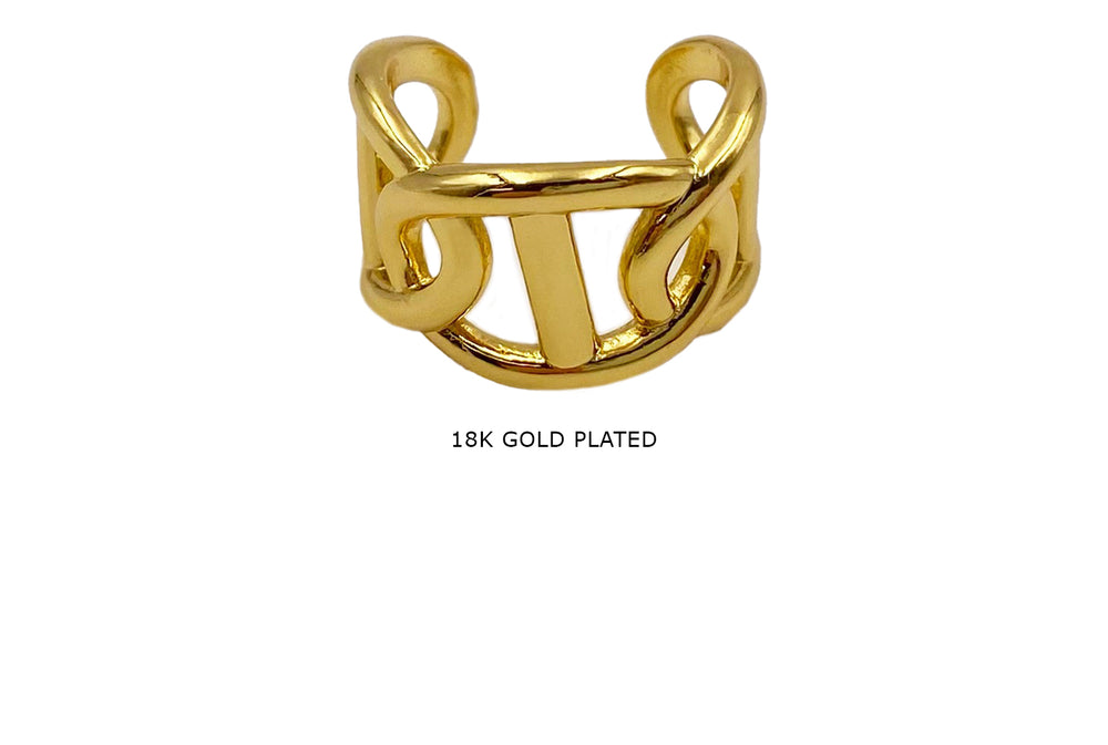 RBO1019 18k Gold Plated Mariner Rings