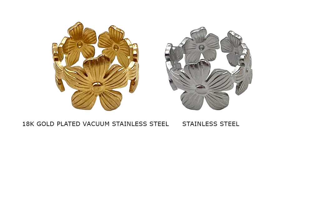RSO1030 Stainless Steel Flower Ring