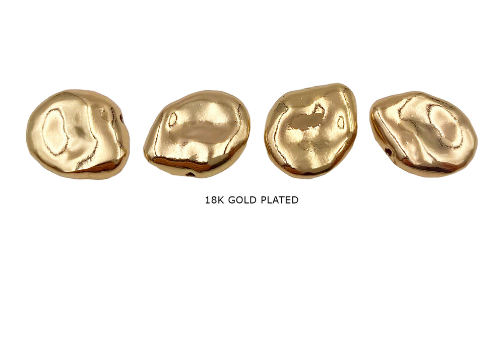 SBR1007 Flat Oval Nugget Spacer Beads