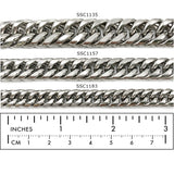 SSC1183  Stainless Steel Rounded Curb Chain CHOOSE COLOR BELOW
