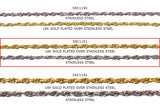 SSC1151 Stainless Steel Oval Link Intertwined Chains 3.4mm