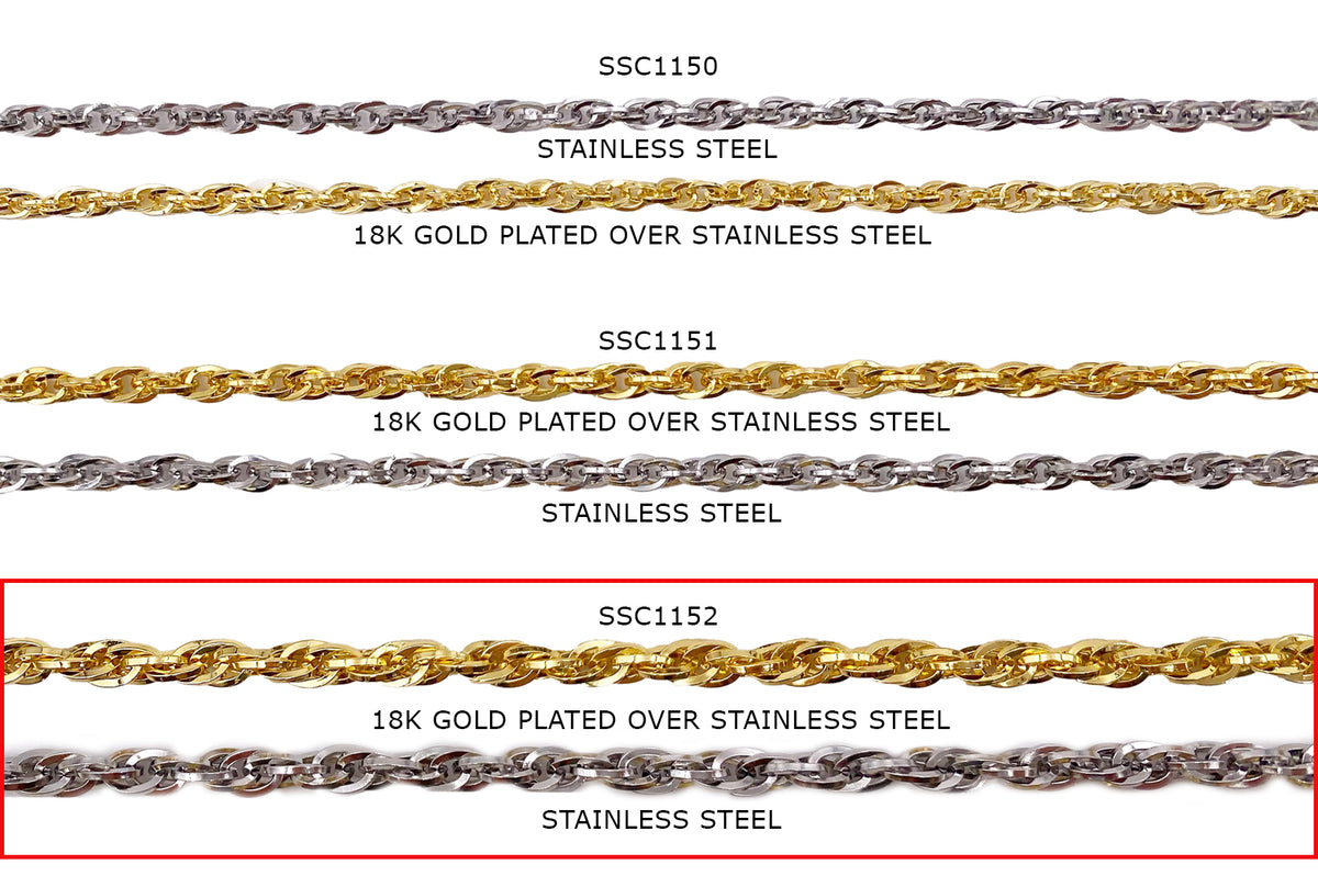 18k Gold Plated Stainless Steel Oval Link Chain - Chain for DIY