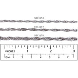 SSC1153 Stainless Steel Twirl Chain CHOOSE COLOR BELOW