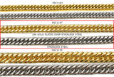 SSC1157  Stainless Steel Rounded Curb Chain CHOOSE COLOR BELOW