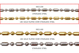 SSC1159 Stainless Steel Bead Cylinder Design Ball Chain