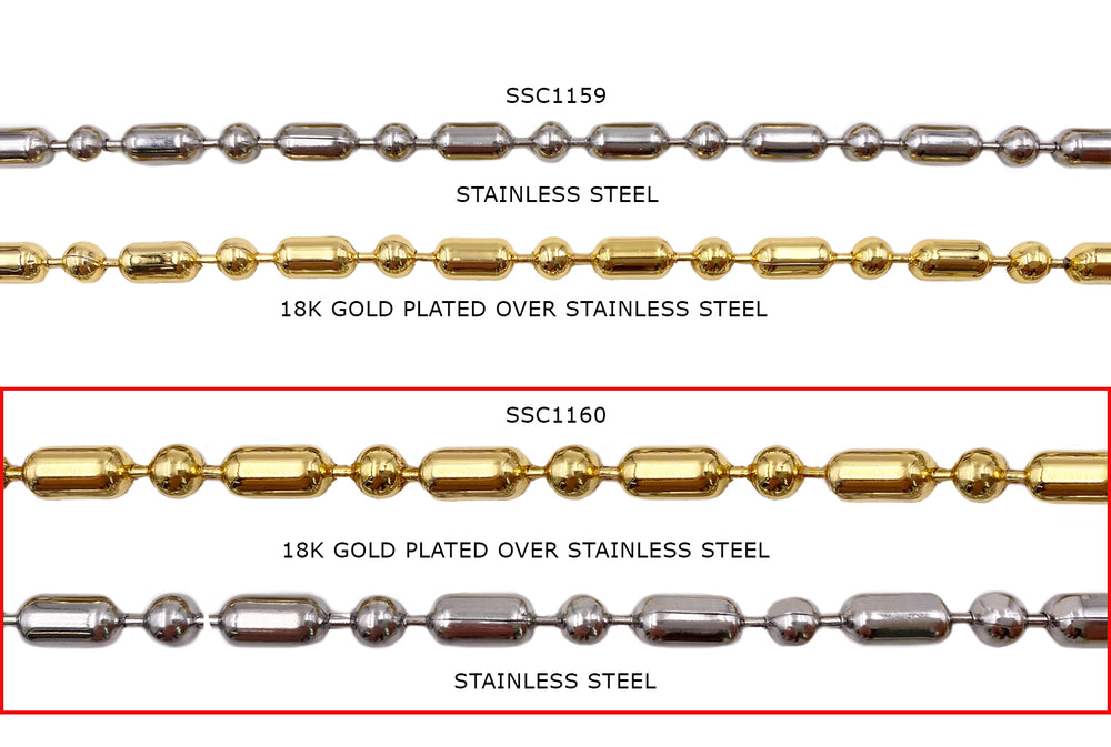 SSC1160 Stainless Steel Bead Cylinder Design Ball Chain