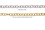 SSC1185 Stainless Steel Oval Link Swirl Design Chain