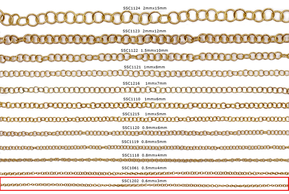 SSC1202 18k Vacuum Stainless Steel O Ring Strand 0.6mmx3mm