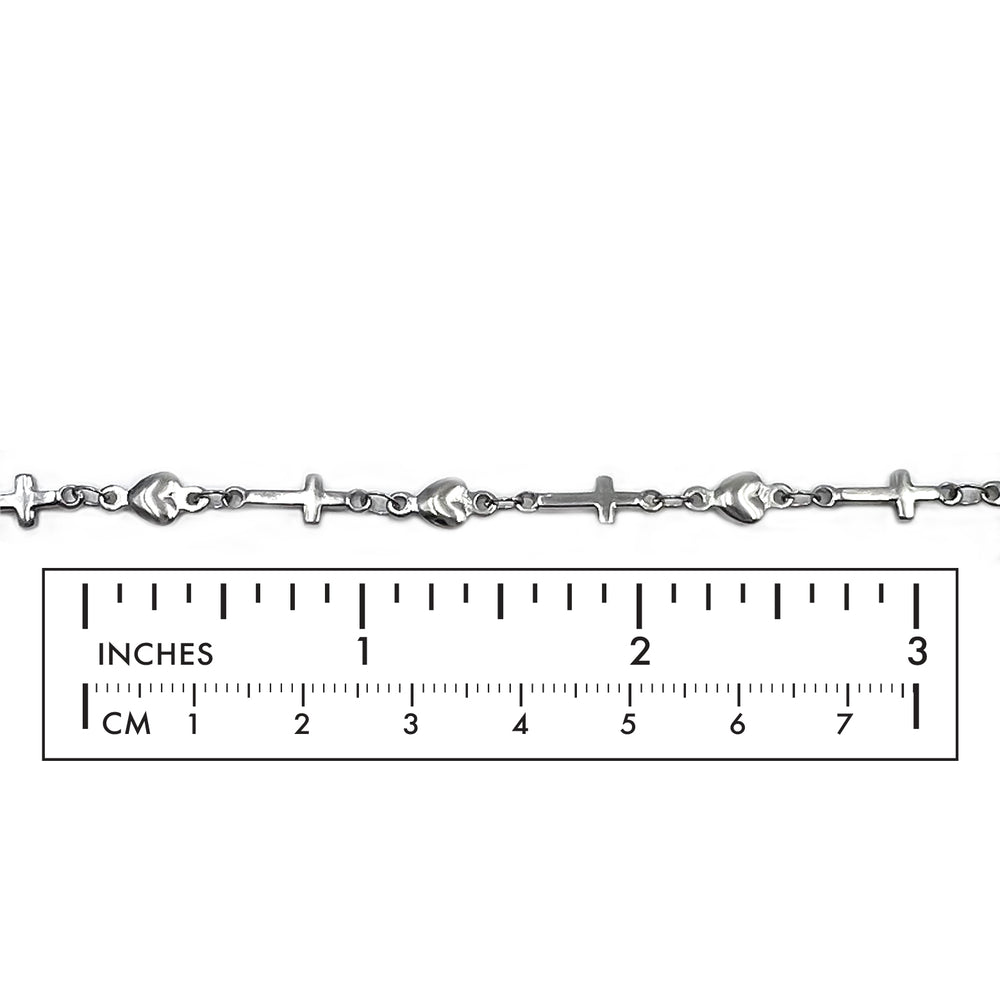 SSC1217 Stainless Steel Cross Heart Link Chain