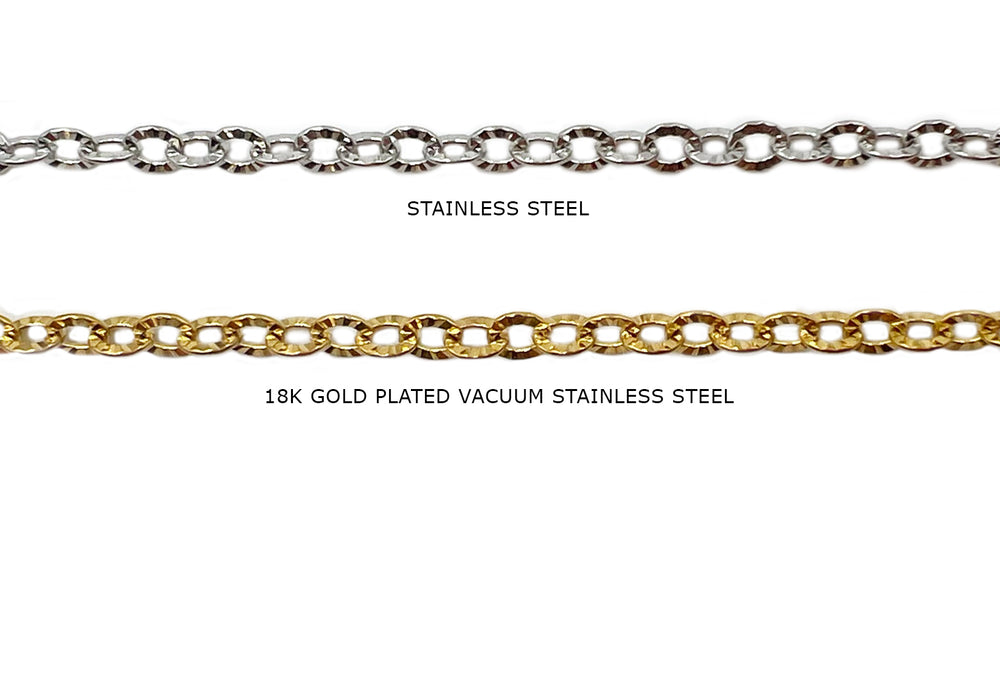 SSC1225 Stainless Steel Oval Link Chain With Design