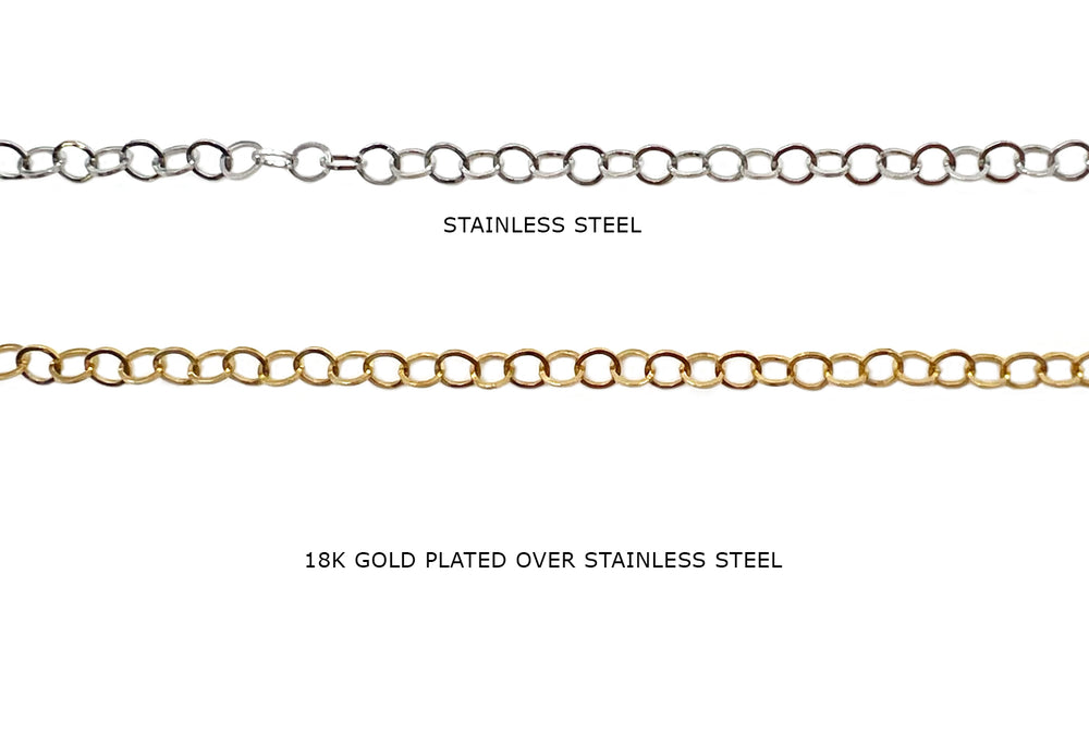 SSC1237 Flat Round Link Stainless Steel Cable Chain