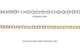 SSC1237 Flat Round Link Stainless Steel Cable Chain