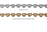 SSC1245 Stainless Steel Heart Link Chain