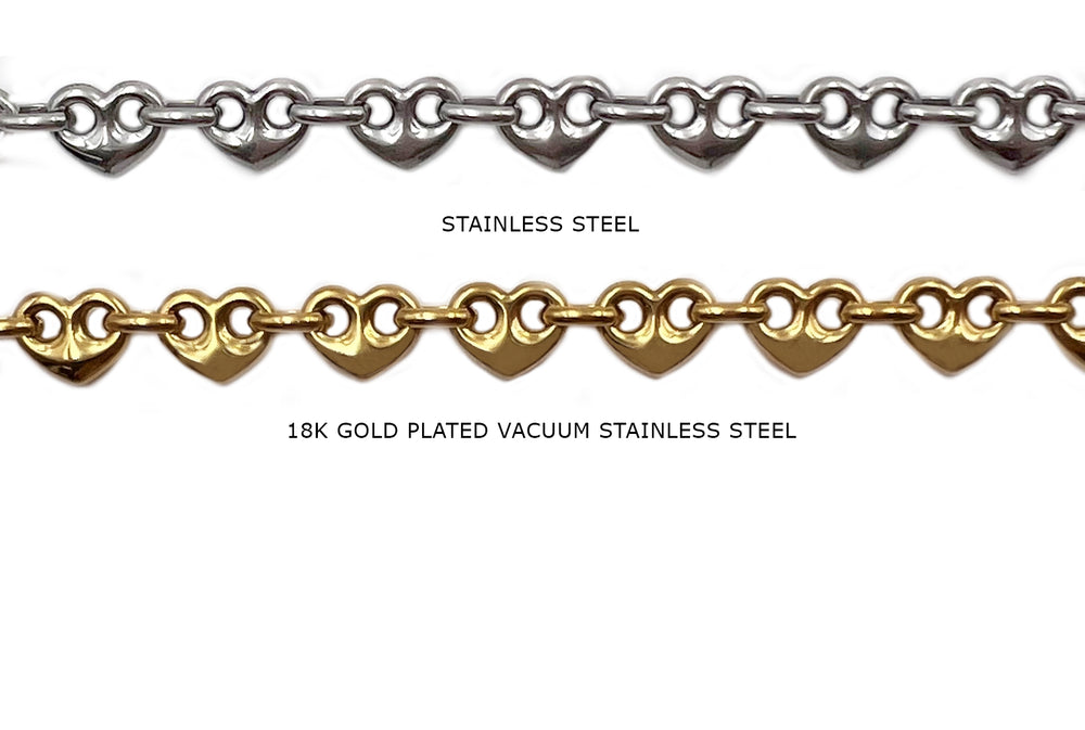 SSC1246 Stainless Steel Heart Link Chains