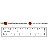 SSC1265 Stainless Steel Red Beaded Chain