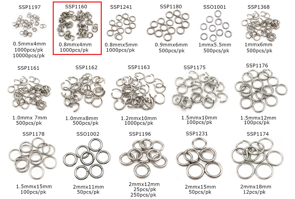 SSP1160 Stainless Steel Open O-Rings